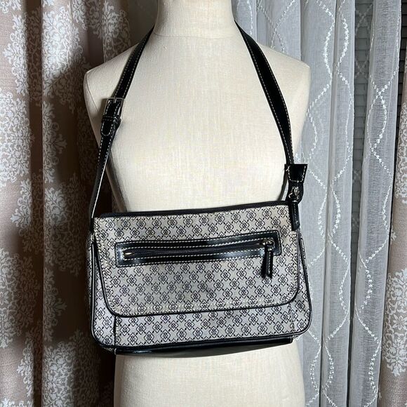 VINTAGE Villager by Liz Claiborne Shoulder Bag – Monogram Print - Picture 1 of 13